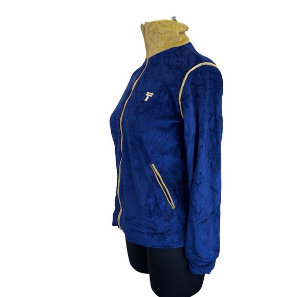 Vintage 60s Tony Trabert Blue Velour Tennis Jacket Small Made in USA Sportswear - Picture 12 of 16